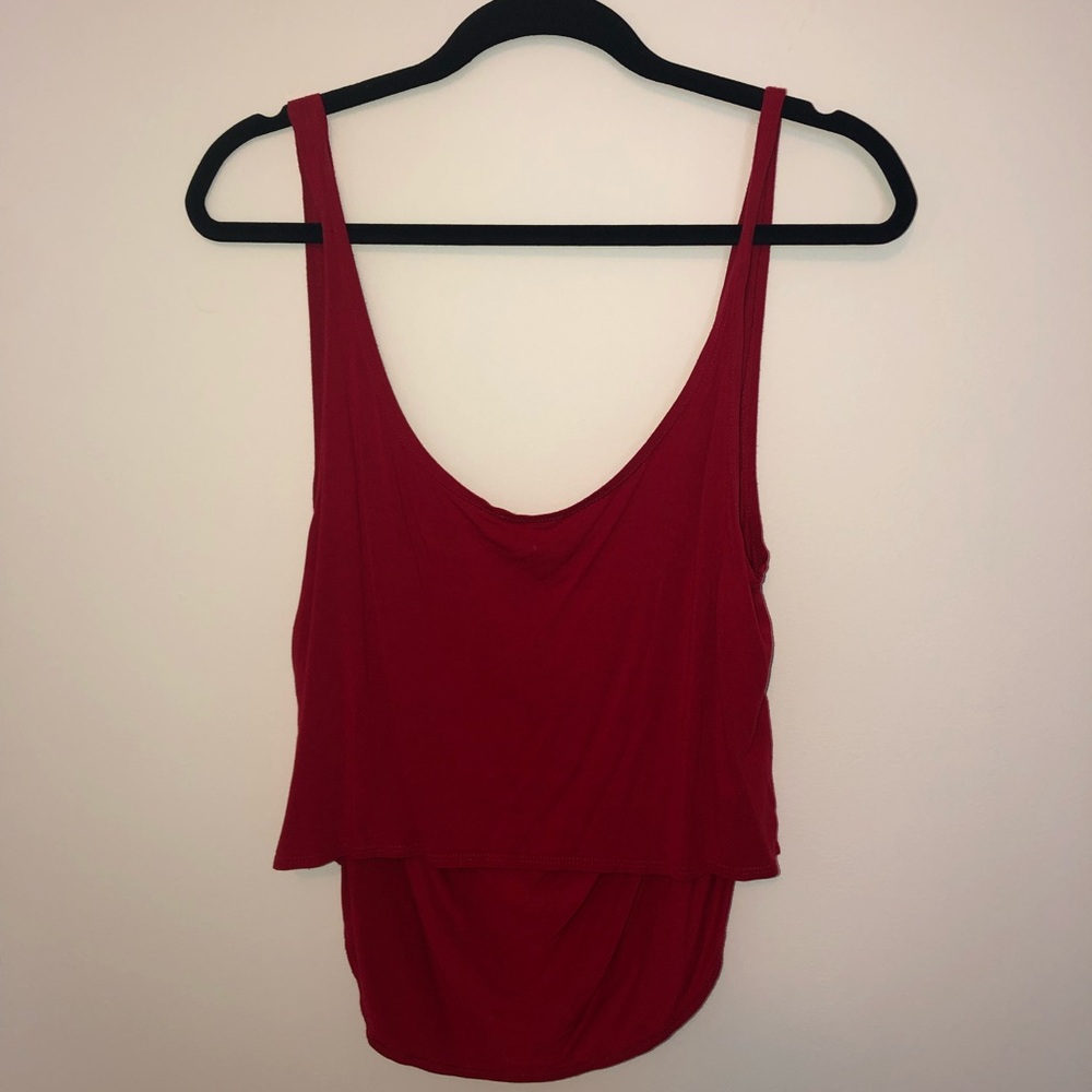 Red crop top
